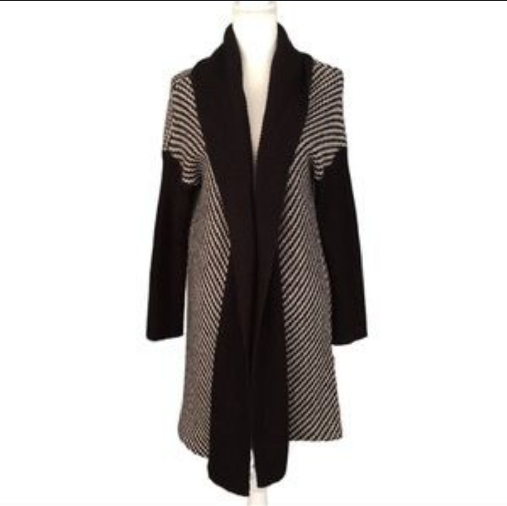 H&M Long Cardigan Black & White M/L